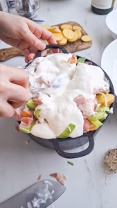 Tofaille Kartoffel-Lauch-Auflauf aus den Vogesen - Originalrezept Toffailes Rezept 2 169x300