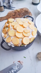 Tofaille Kartoffel-Lauch-Auflauf aus den Vogesen - Originalrezept Toffailes Rezept 4 169x300