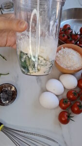 Tomaten Clafoutis Herzhaftes Clafoutis Schritt 8 Teig In Mixer Füllen 169x300