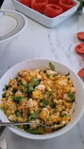 Gefüllte Tomaten mit Couscous und Sommergemüse – einfaches, vegetarisches Sommerrezept Gefüllte Tomaten Vegetarisches 9 169x300
