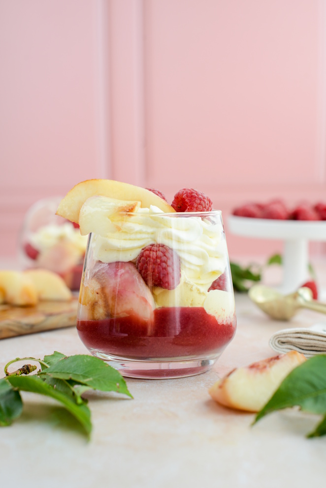  Pfirsich Melba Eisbecher Das Klassische Französische Dessert