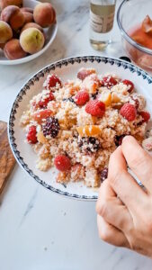 Süßer Couscous mit Früchten - einfaches Dessert Süsser Couscous Mit Früchten Einfaches Dessert Rezept 14 169x300