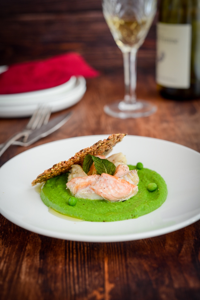  Fischvorspeise Mit Erbsenpüree Schön Einfach