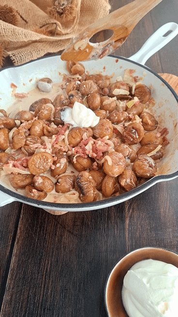 Maronen-Pfanne mit Speck - aromatische Herbstbeilage mit Esskastanien Maronen Pfanne Mit Speck Rezept Herzhafte