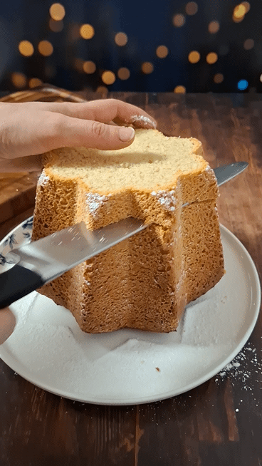 Pandoro: Italienische Weihnachtsbrioche ganz einfach Pandoro Schneiden Stern