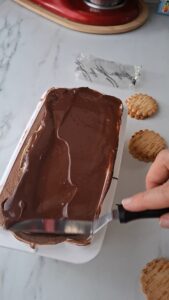 3-Schokoladen-Bûche de Noël - gefrorene Weihnachtstorte Triple Schokoladen Eis Weihnachtstorte Einfach Machen 3 169x300