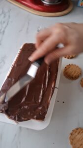 3-Schokoladen-Bûche de Noël - gefrorene Weihnachtstorte Triple Schokoladen Eis Weihnachtstorte Einfach Machen 7 169x300