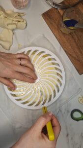 Bratapfel-Galette des Rois mit Rum und Walnüssen Dreikönigskuchen Mit Bratapfel Walnüssen Und Rum 8 169x300