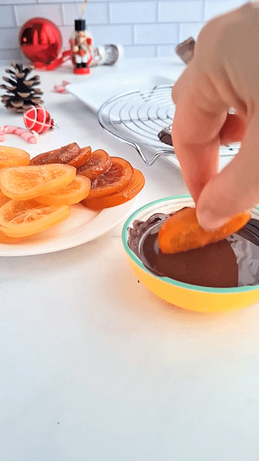 Kandierte Orangen und Zitronen Scheiben in Zartbitterschokolade – französische Orangettes und Citronettes Orangettes Selber Machen