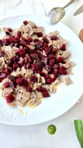 Wintersalat mit Crozets, Roter Bete & Walnüssen Crozet Salat Mit Rote Bete Und Walnuss 5 169x300