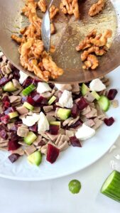 Wintersalat mit Crozets, Roter Bete & Walnüssen Walnüssen Rote Bete Wintersalat Mit Crozet 169x300