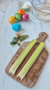 Mimosa-Eier (Oeufs Mimosa) Eier Mimosa Beilage Porree Vinaigrette 1 169x300