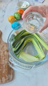 Mimosa-Eier (Oeufs Mimosa) Eier Mimosa Beilage Porree Vinaigrette 5 169x300