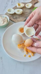 Mimosa-Eier (Oeufs Mimosa) Eier Mimosa Rezept 6 169x300