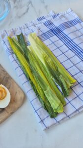 Mimosa-Eier (Oeufs Mimosa) Poree Vinaigrette Poireau Vorspeise Ostern 3 169x300