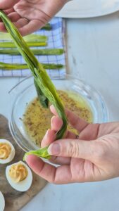 Mimosa-Eier (Oeufs Mimosa) Poree Vinaigrette Poireau Vorspeise Ostern 8 169x300