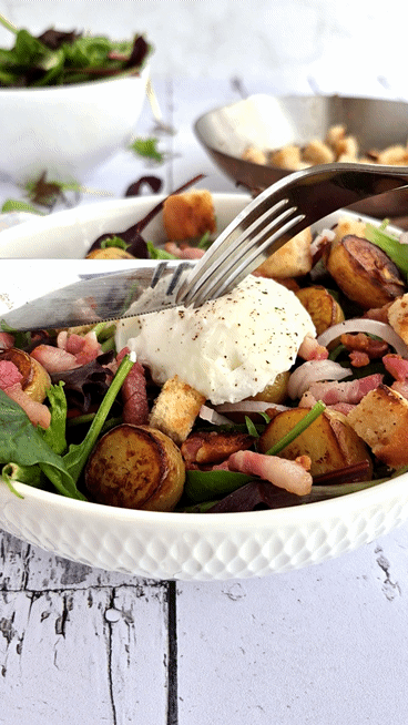 Salade Vosgienne (Vogesen Salat) – Klassisches französisches Rezept Vogesen Salat Vosgienne Pochiertes Ei Einfach