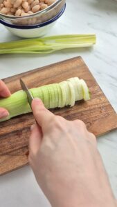 Ragout mit weißen Bohnen, Lauch und Hähnchen in Weißwein Ragout Weissen Bohnen Lauch Hähnchen Weisswein 6 169x300