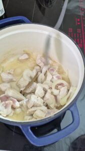 Ragout mit weißen Bohnen, Lauch und Hähnchen in Weißwein Ragout Weissen Bohnen Lauch Hähnchen Weisswein 7 169x300