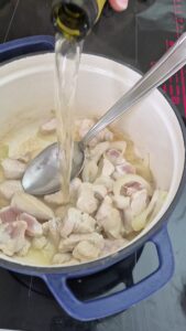 Ragout mit weißen Bohnen, Lauch und Hähnchen in Weißwein Ragout Weissen Bohnen Lauch Hähnchen Weisswein 8 169x300