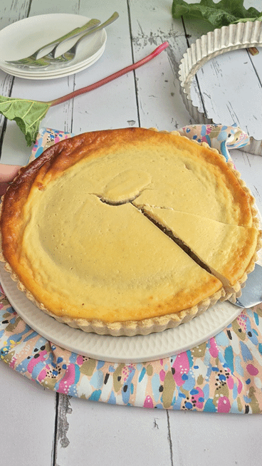  Rhabarber Quark Tarte Käsekuchen Cremige Rezept