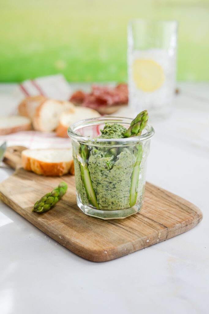 Grüner Spargel Aufstrich selber machen – mit Persillade Grüner Spargel Aufstrich Rezept Mit Persillade 683x1024