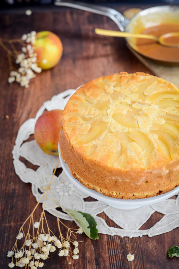 Apfelkuchen mit Crème fraîche aus der Normandie Apfelkuchen mit Crème fraîche aus der Normandie Omas Apfelkuchen Frankreich