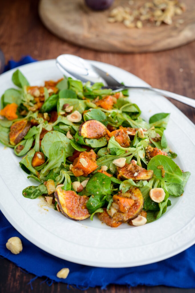 Herbstlicher Salat mit Feigen und Kürbis Salat Mit Feigen Und Kürbis