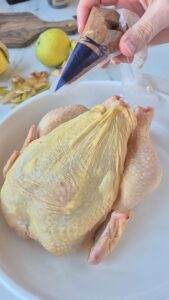 Brathähnchen mit Quitten und Lebkuchengewürz Lebkuchengewurz Hahnchen Schritt 10 Hähnchen Mit Butter Spritzen