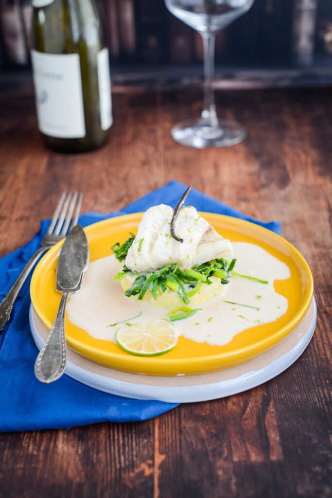 Zarter Fisch mit Vanille und Limette Zarter Fisch mit Vanille und Limette Weisser Fisch Mit Vanille Und Limette Chic Und Einfach